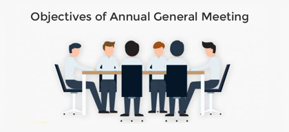 What are the objectives of an Annual General Meeting of a company?