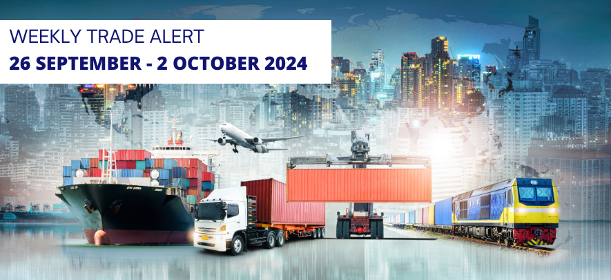 Weekly Trade Alerts for Indian Exporters: 26 September - 2 October 2024