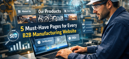 5 Must-Have Pages for Every B2B Manufacturing Website to Boost Leads and AI Discoverability