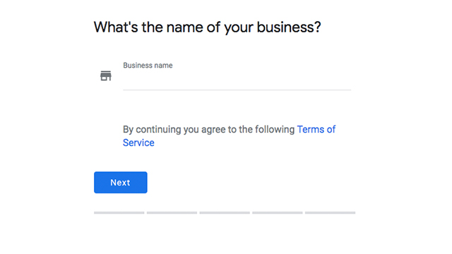 Step 3 Add your business name