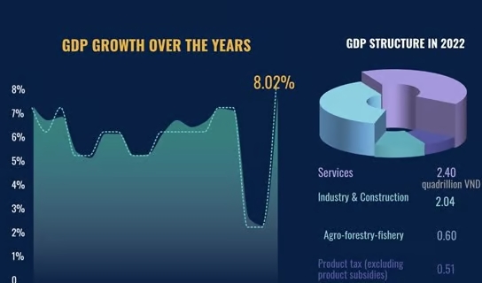 GDP growth over the years - Vietnam