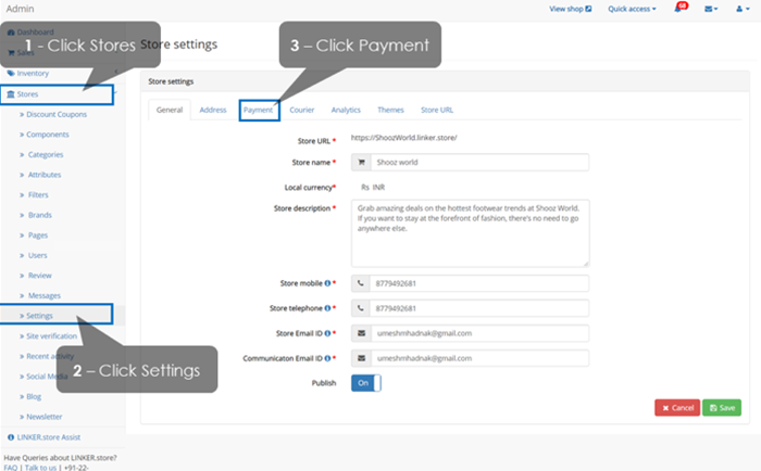 Payment gateway activate page Payment gateway activate page