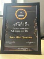 An award certificate presented to PwC India Pvt Ltd for being recognized as India's Fittest Org