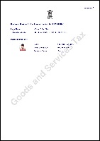 **Goods and Services Tax (GST) Registration Certificate**  Issued by the Government of India