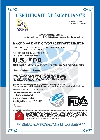 USFDA CERTIFICATE