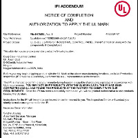 UL Authorization Certificate