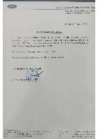 Performance Certificate of Technovative Engineering