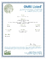 AJ GROW OIMR CERTIFICATE