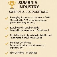 *🏆 Sumbria Industry &ndash; Awards & Recognitions*  - *Emerging Exporter of the Year* &ndash; 20