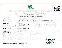 APEDA Certificate