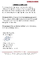 Performance Certificate of URBANWRK