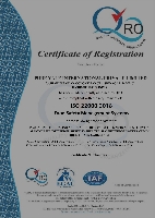 ISO 22000-2018 certificate
