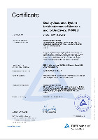 PED CERTIFICATE Quality-Assurance System  for Manufacturer of Materials acc. to Directive 2014/68/EU
