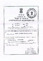 INCORPORATION CERTIFICATE