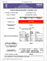 Government-registered MSME enterprise certificate