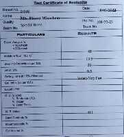 Bentonite Test Certification