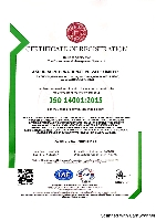 ISO 14001:2015 &ndash; Environmental Management System Certification Certified for implementing an e