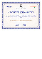 Certificate Of Recognition