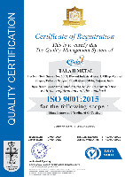 ISO 9001 Quality Management Certificate