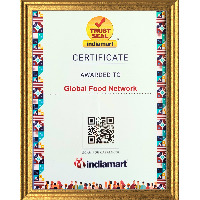 Global Food Network holds the IndiaMART Trust Seal Certificate, verifying our business legitimacy, c