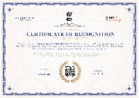 DPIIT Certificate of Recognition
